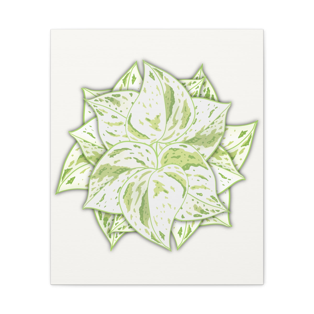 Snow Queen Pothos Canvas Print – Botanical Wall Art, view 11