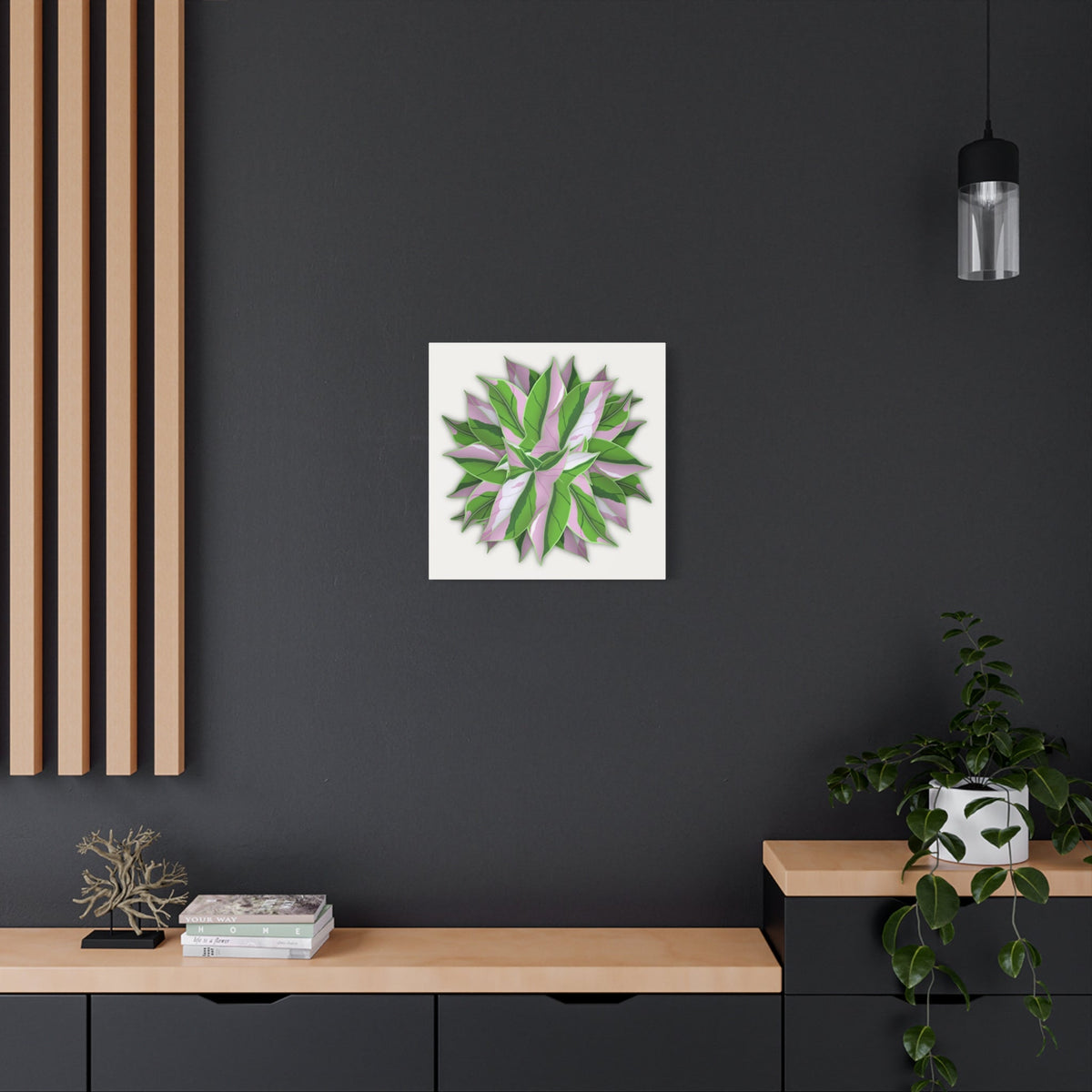 Syngonium Tricolor Pattern Canvas Print – Botanical Wall Art