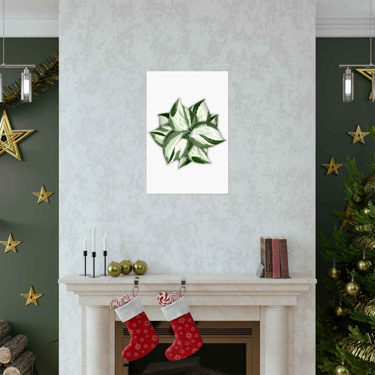 Manjula Pothos Botanical Print – Unframed Wall Art