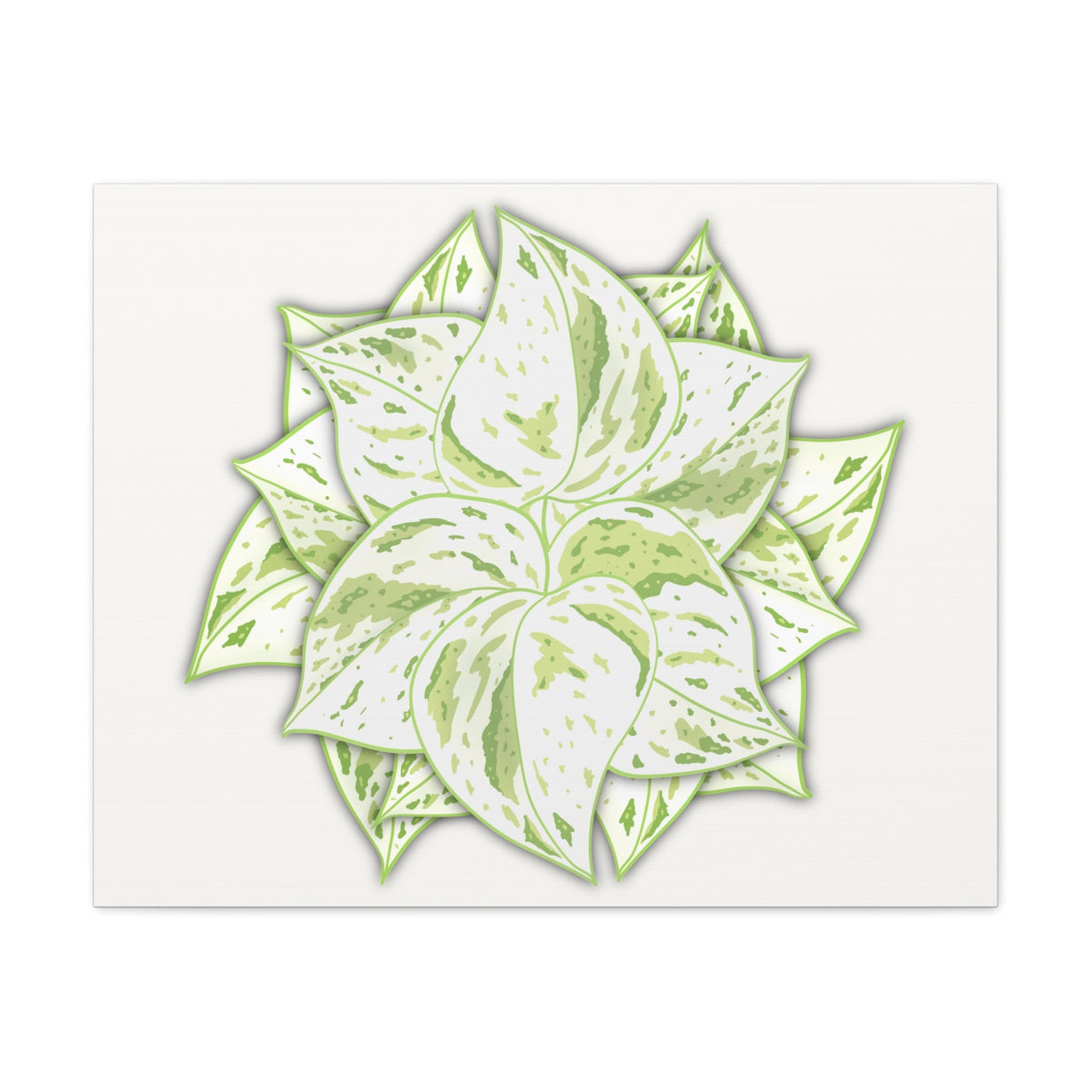 Snow Queen Pothos Canvas Print – Botanical Wall Art, view 5