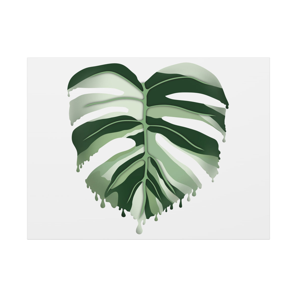 Melting Monstera Albo Canvas Print – Botanical Wall Art, view 7