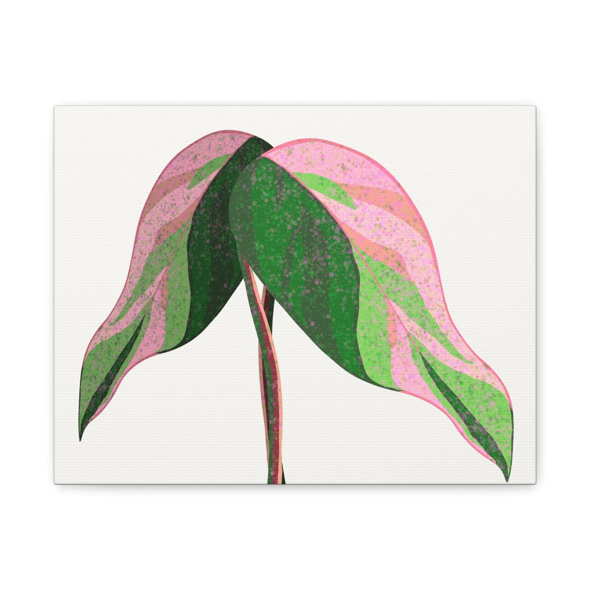 Pink Princess Philodendron Canvas Print – Botanical Wall Art, view 2