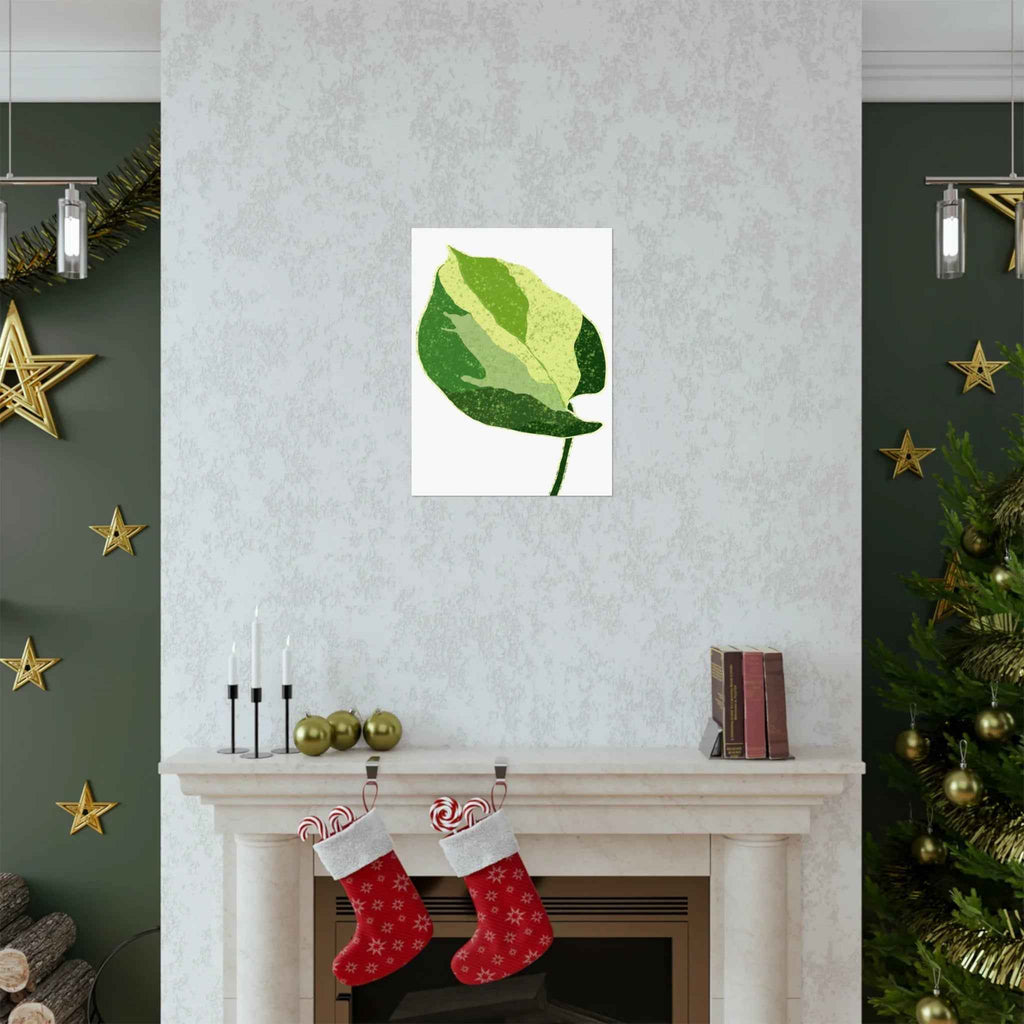 Manjula Pothos Illustrated Botanical Print – Unframed Wall Art