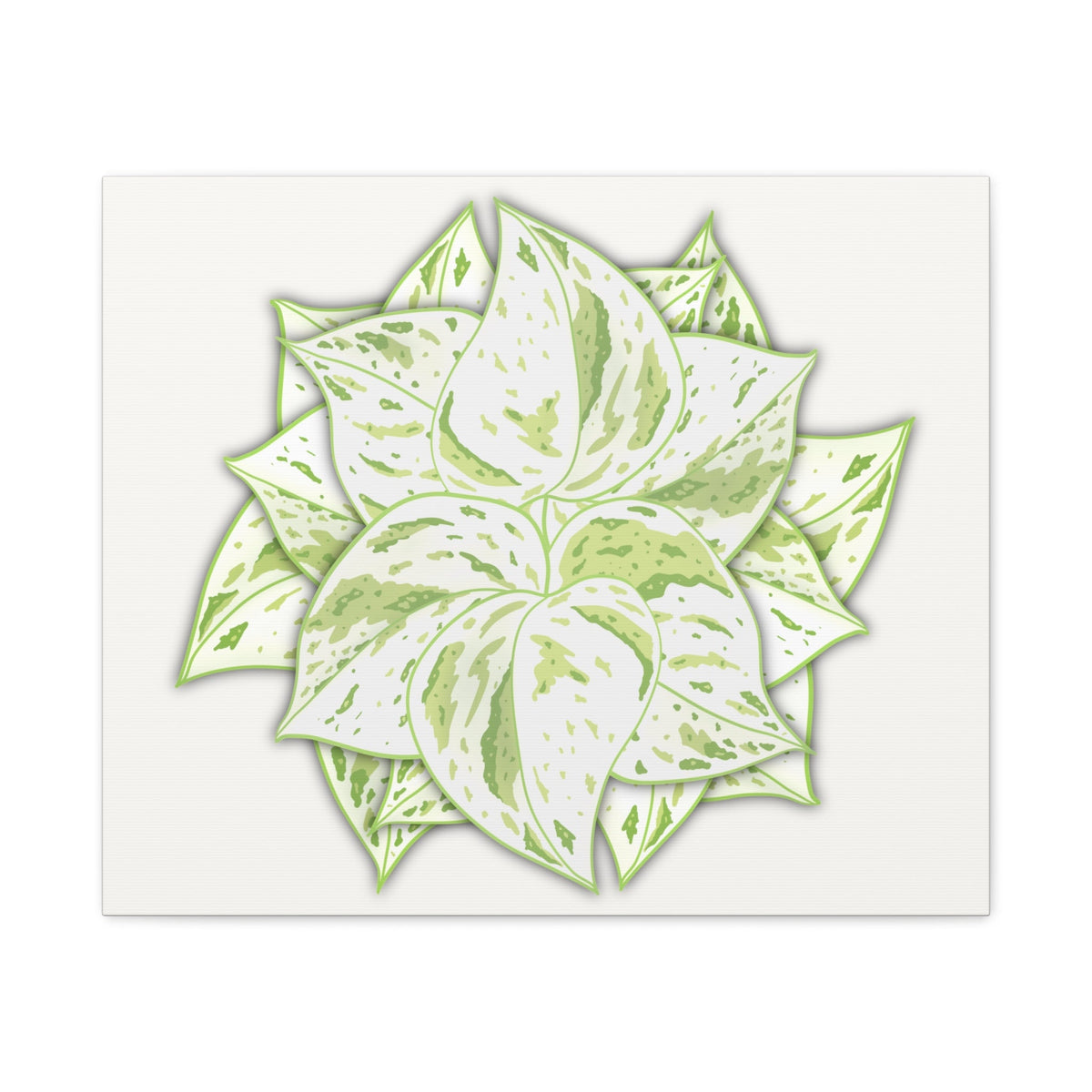 Snow Queen Pothos Canvas Print – Botanical Wall Art, view 4