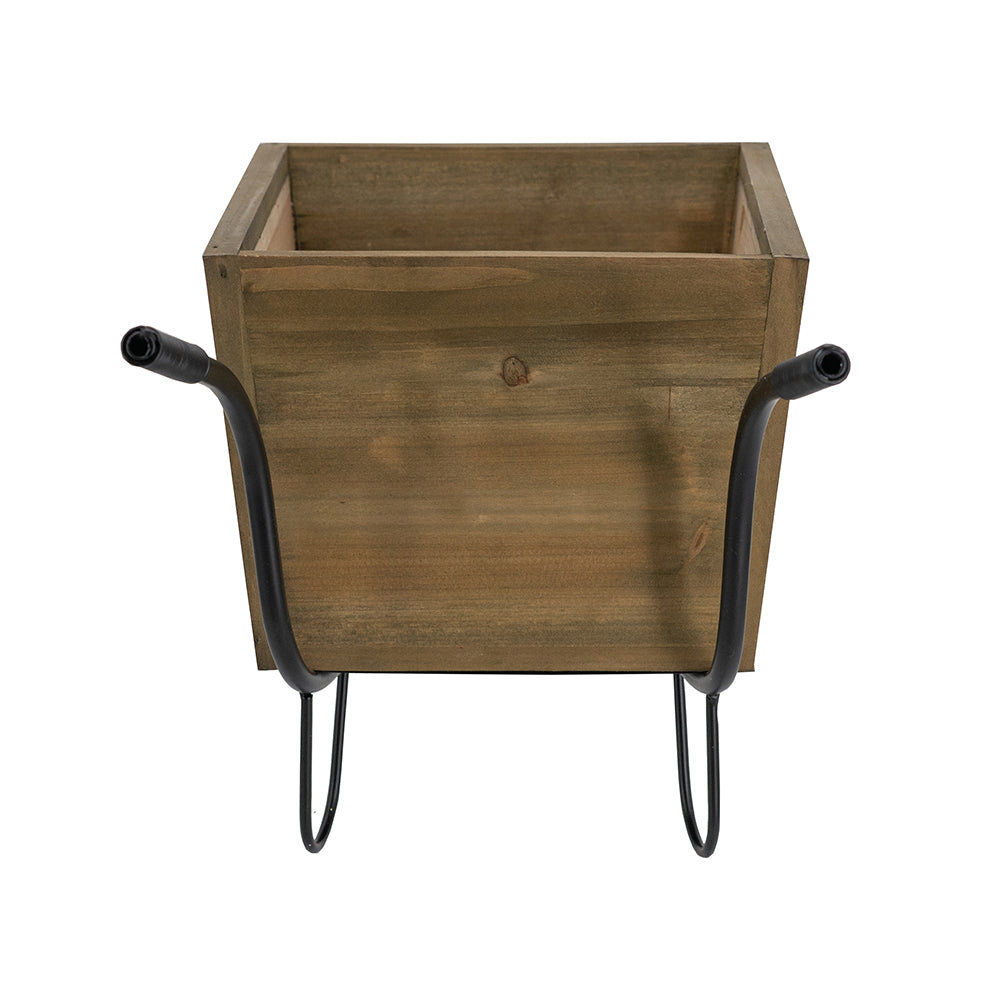 Farmhouse Wheelbarrow Planter with Flower Market Sign, view 5