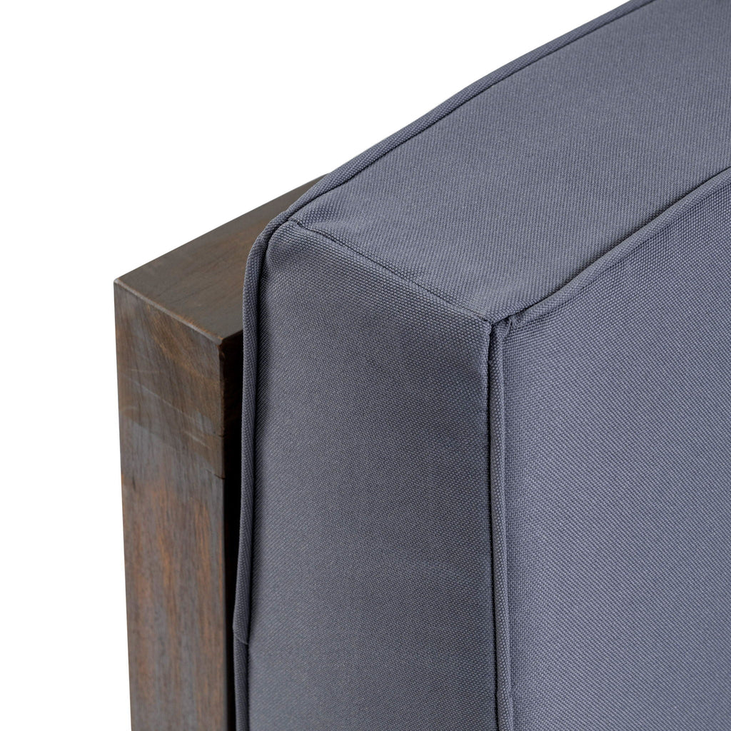 Outdoor Acacia Wood Patio Chair With Fabric Cushion, view 10