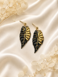 Alocasia Black Velvet ‘Gold Flame’ Earrings