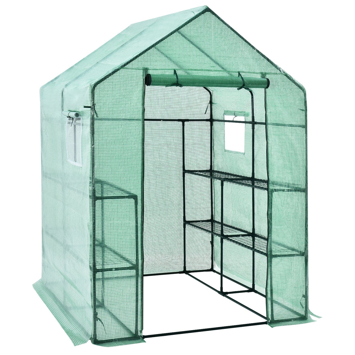Walk-in Greenhouse 56 x 56 x 77 Inch Gardening with Observation Windows, view 3