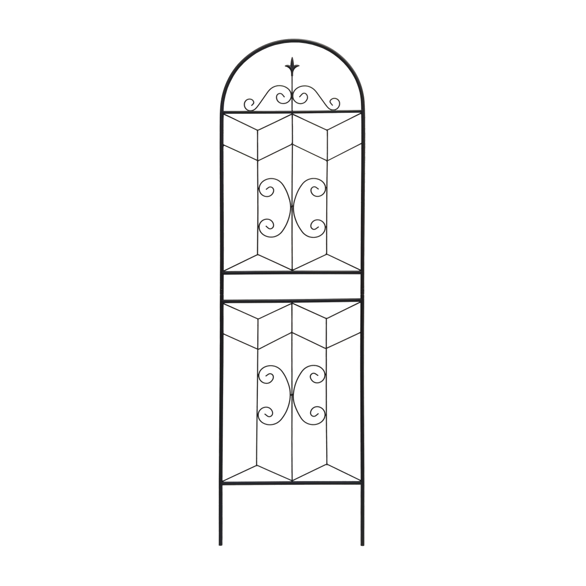 4 Pack Elegant Black Iron Garden Trellis