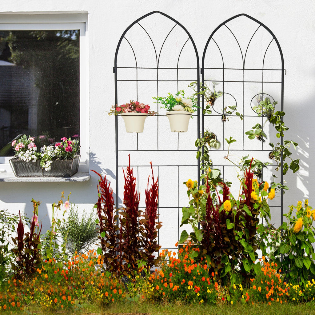 4 Pack Rustproof Iron Garden Trellis Panels