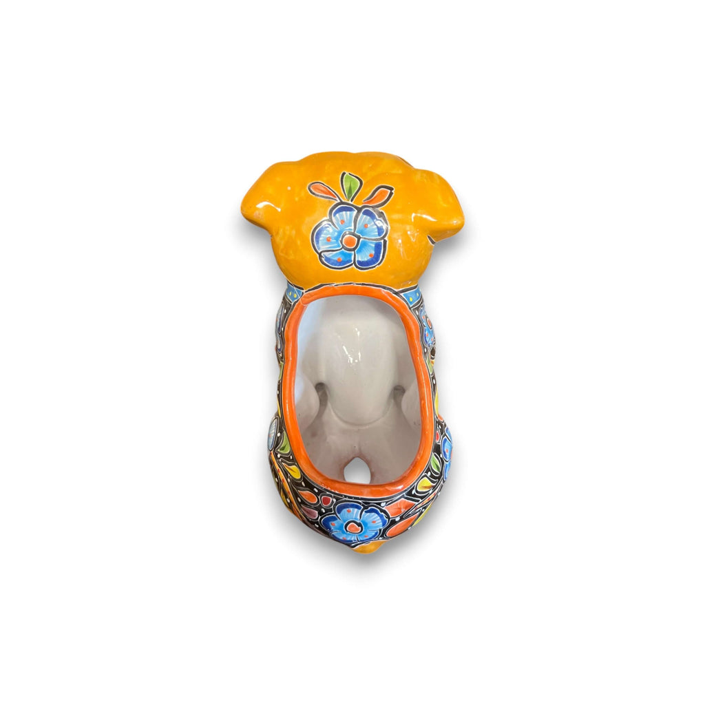 Talavera Pug Planter | Hand-Painted Mexican Dog Pottery, view 7
