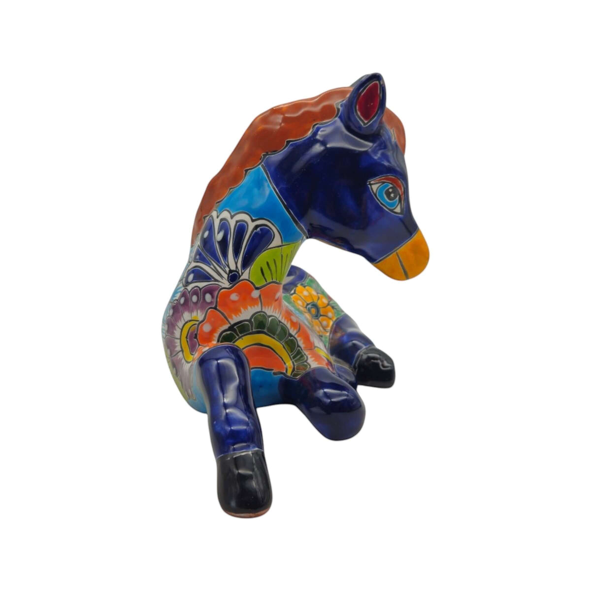 Talavera Horse Planter | Colorful Ceramic Decor, view 5