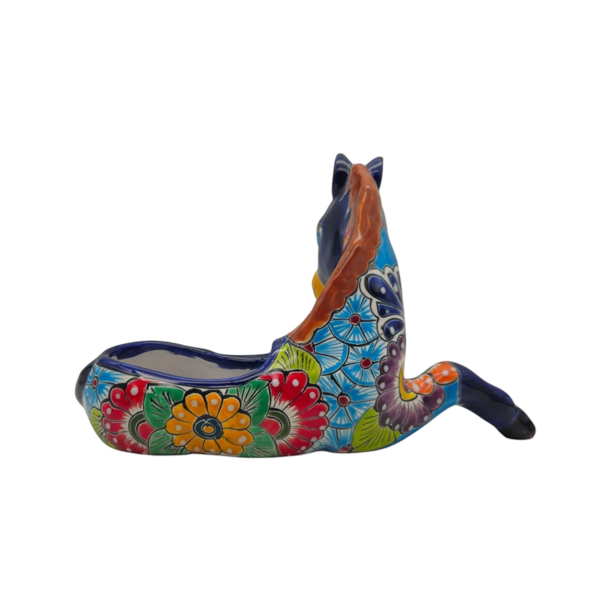 Talavera Horse Planter | Colorful Ceramic Decor, view 4