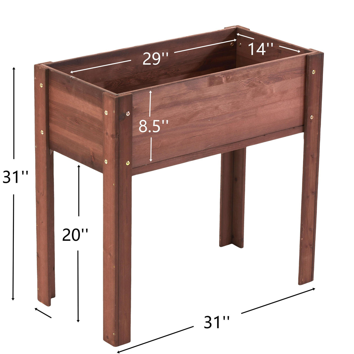 Raised Garden Bed With Legs, Elevated Planter Box For Outdoor Plants, view 5