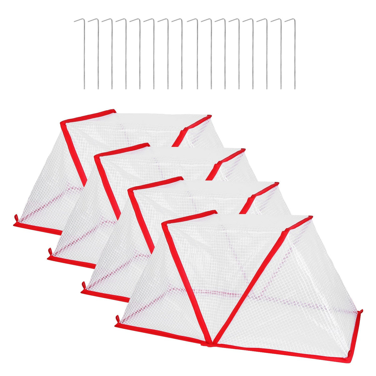 4Pack 31.50×12.99×13.39in Garden Row Accelerator Plants Covers Plant Net Cage Guard Greenhouse Covers