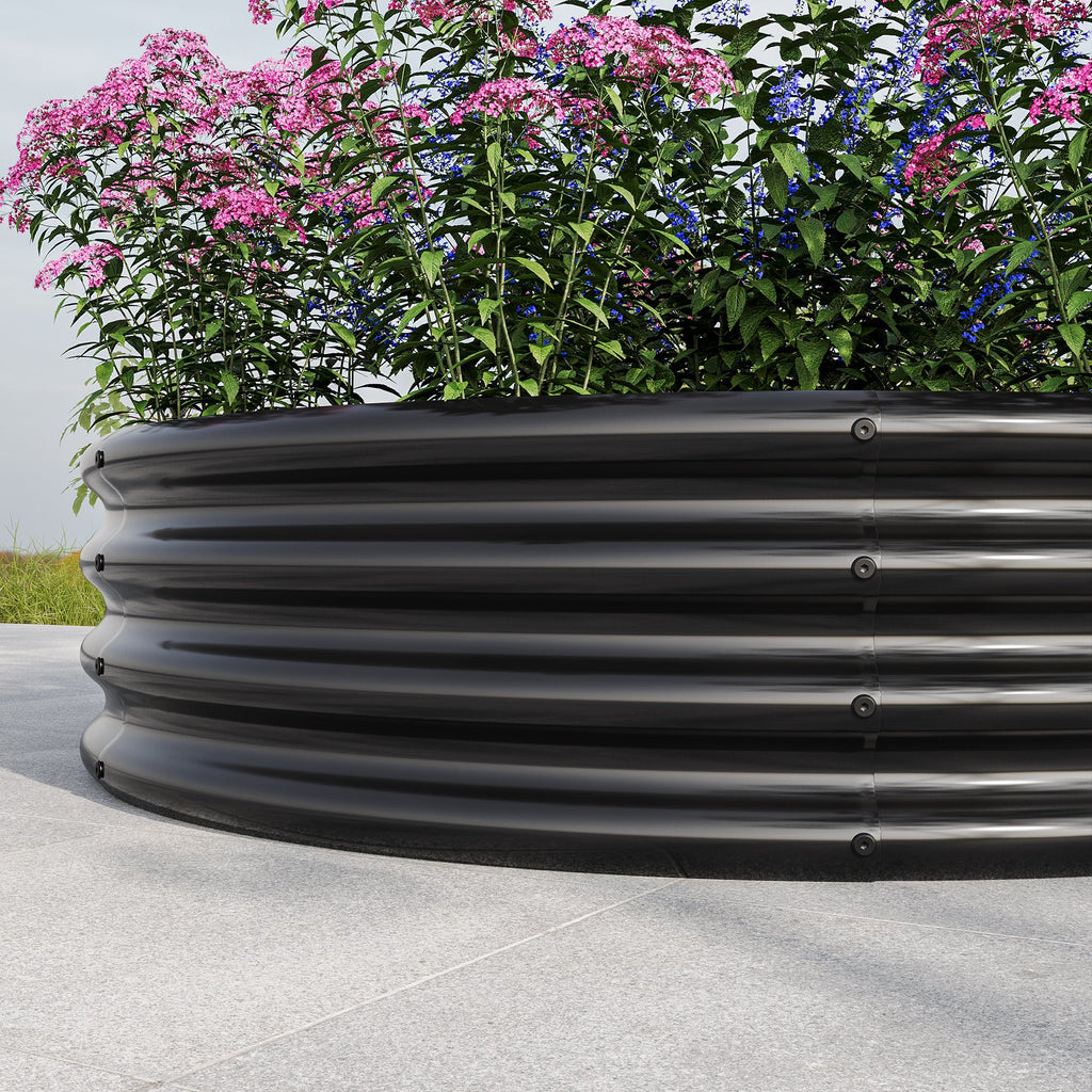 2PCS 47.24" Round Raised Garden Beds for Outdoor Gardening, view 3