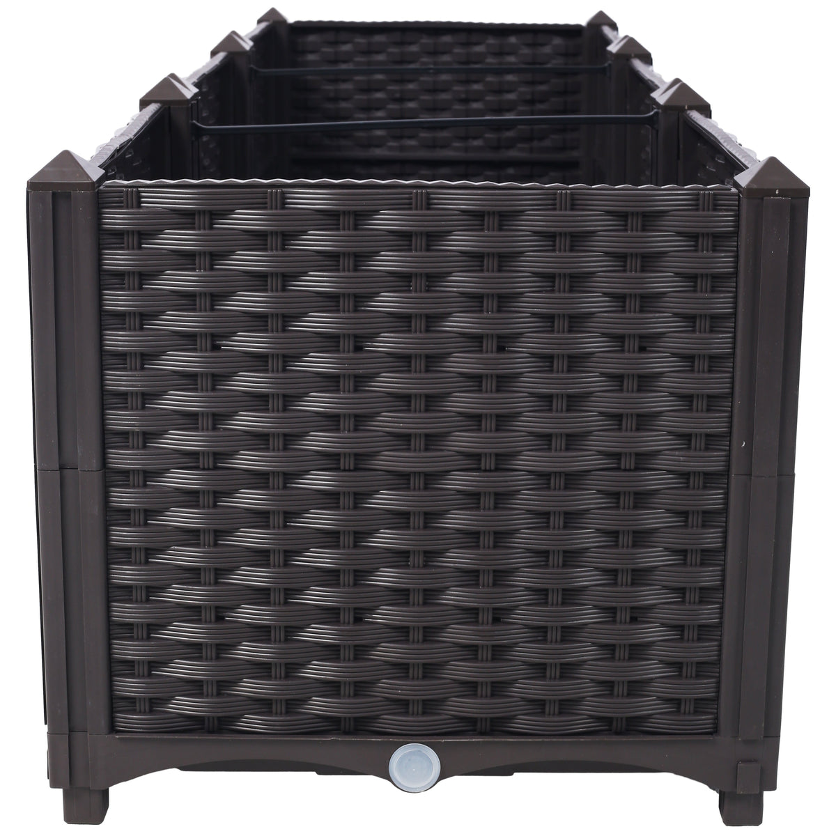 Deep Raised Garden Bed Plastic Planter Boxes with Self-Watering System - Black, view 8