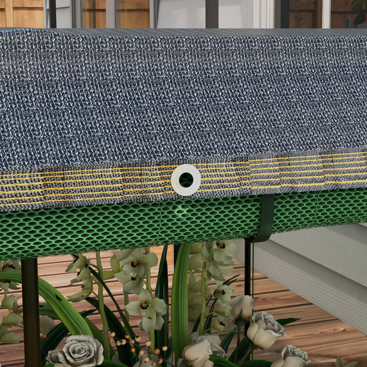 Galvanized Raised Garden Bed with Crop Cage and Shade Cloth, view 2
