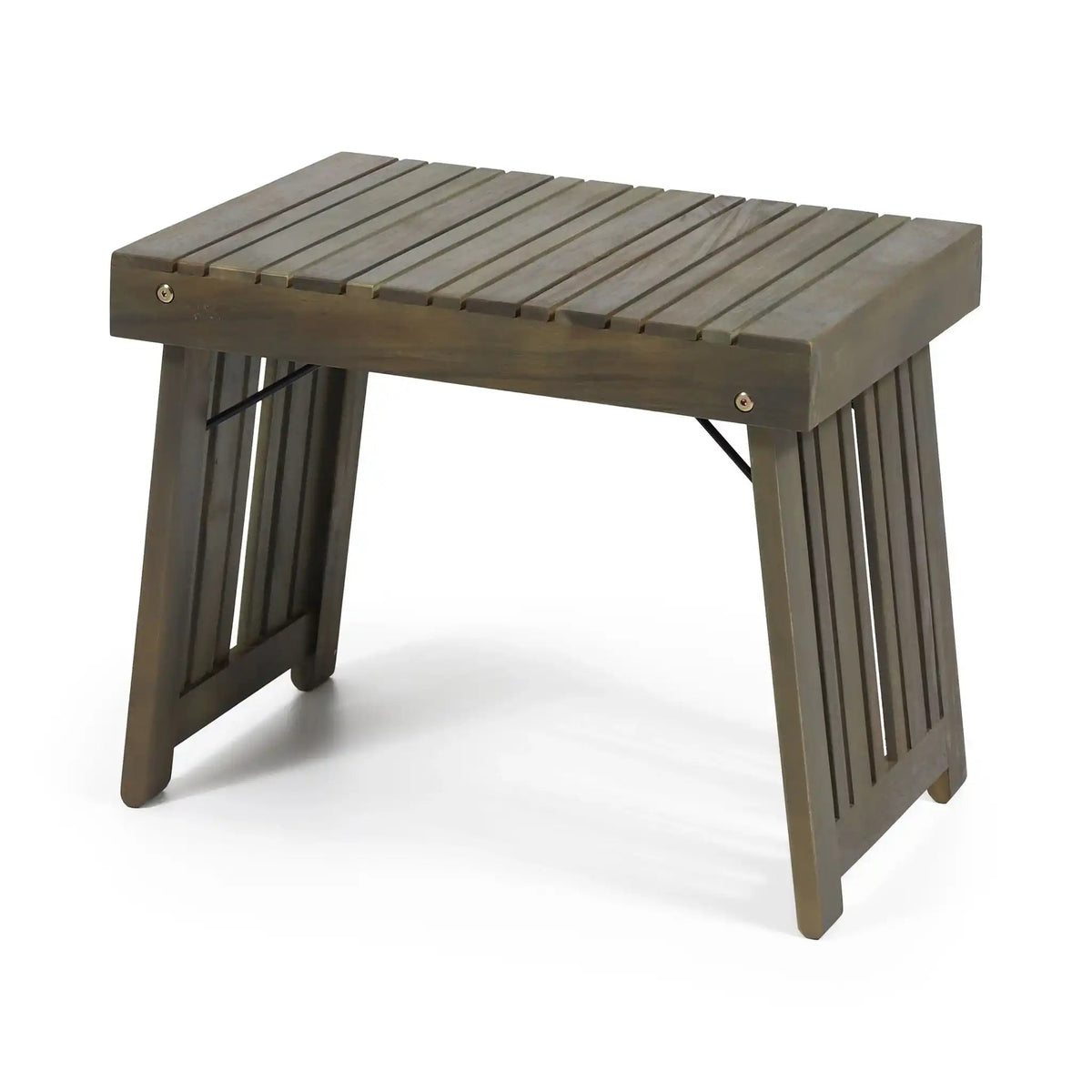 Temptation Outdoor Foldable Side Table With Slat Design, view 2