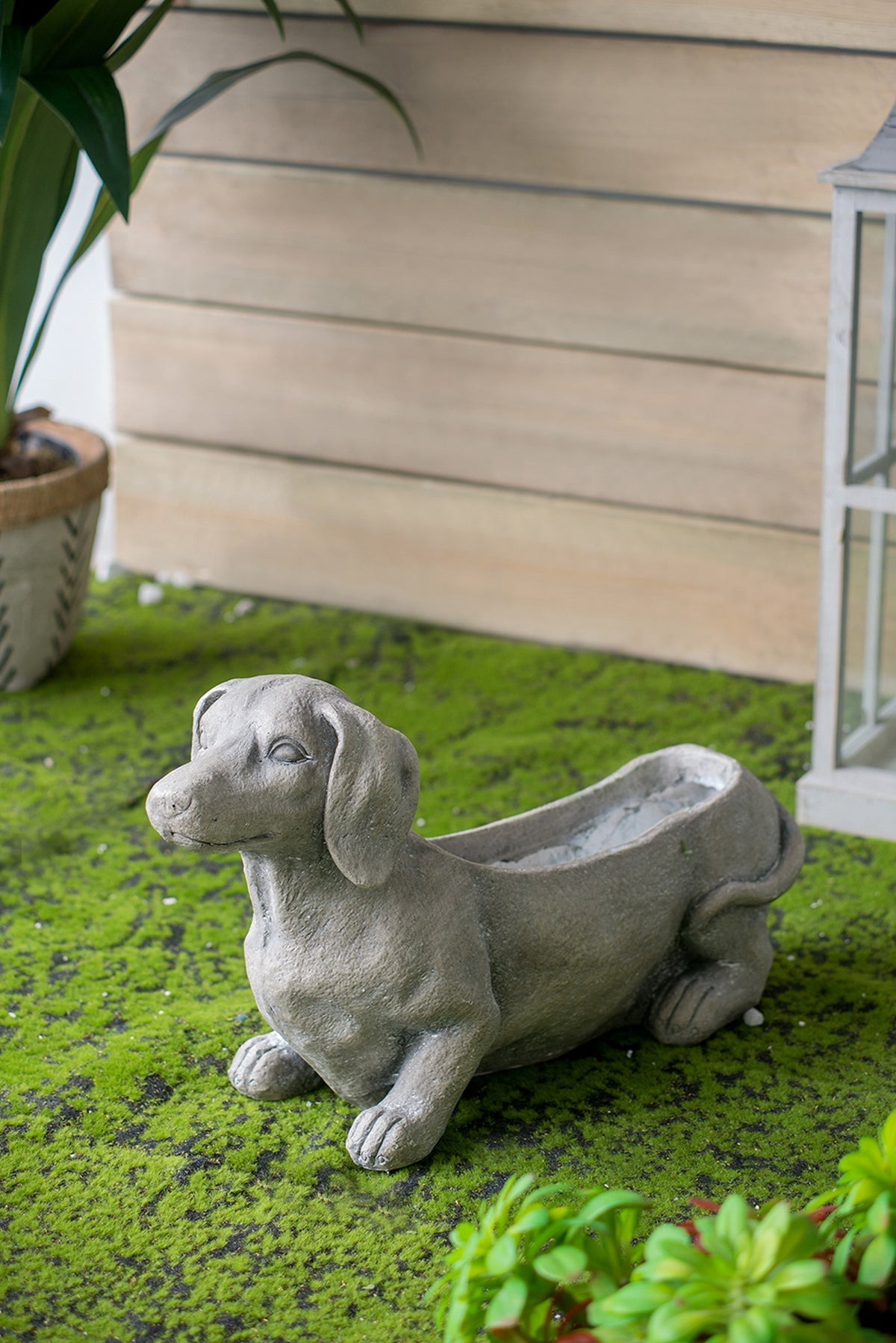 Manon Dog Planter Garden Decor with Durable Magnesium Oxide - Gray, view 7
