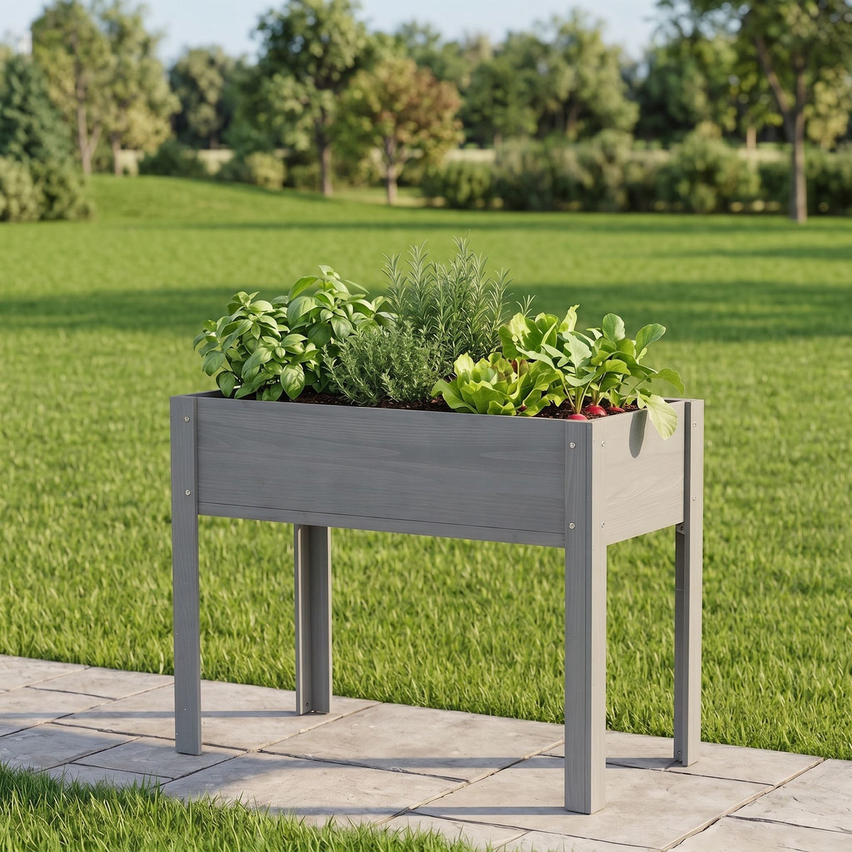Raised Garden Bed With Legs, Elevated Planter Box For Outdoor Plants, view 7