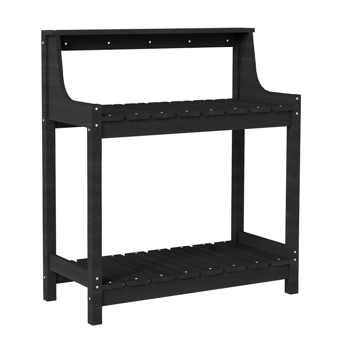 Potting Benches for Outside, HDPE Garden Potting Table with Storage, view 2