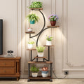 62" S-shaped plant stand with grow lights