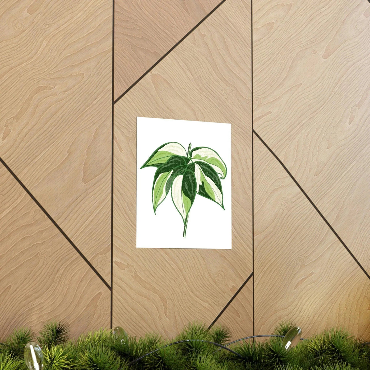Philodendron Cream Splash Botanical Print – Unframed Wall Art, view 5