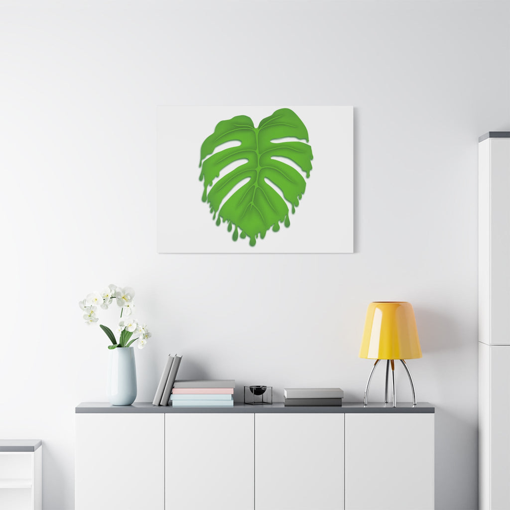 Melting Monstera Canvas Print – Botanical Wall Art