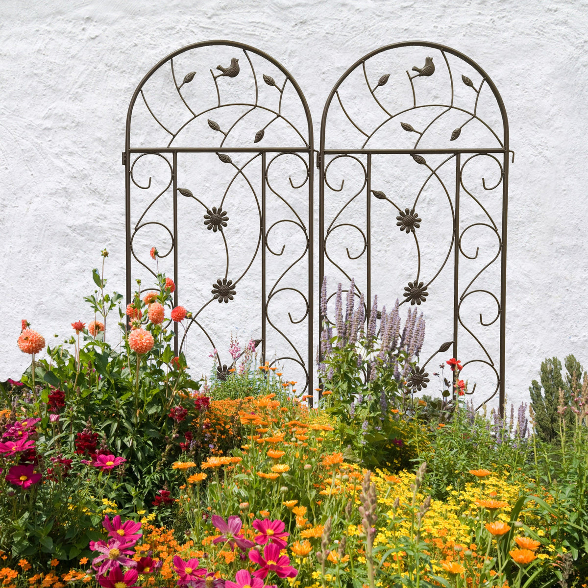 4 Pack Metal Garden Trellis 86.7" x 19.7" Rustproof for Climbing Plants, view 7