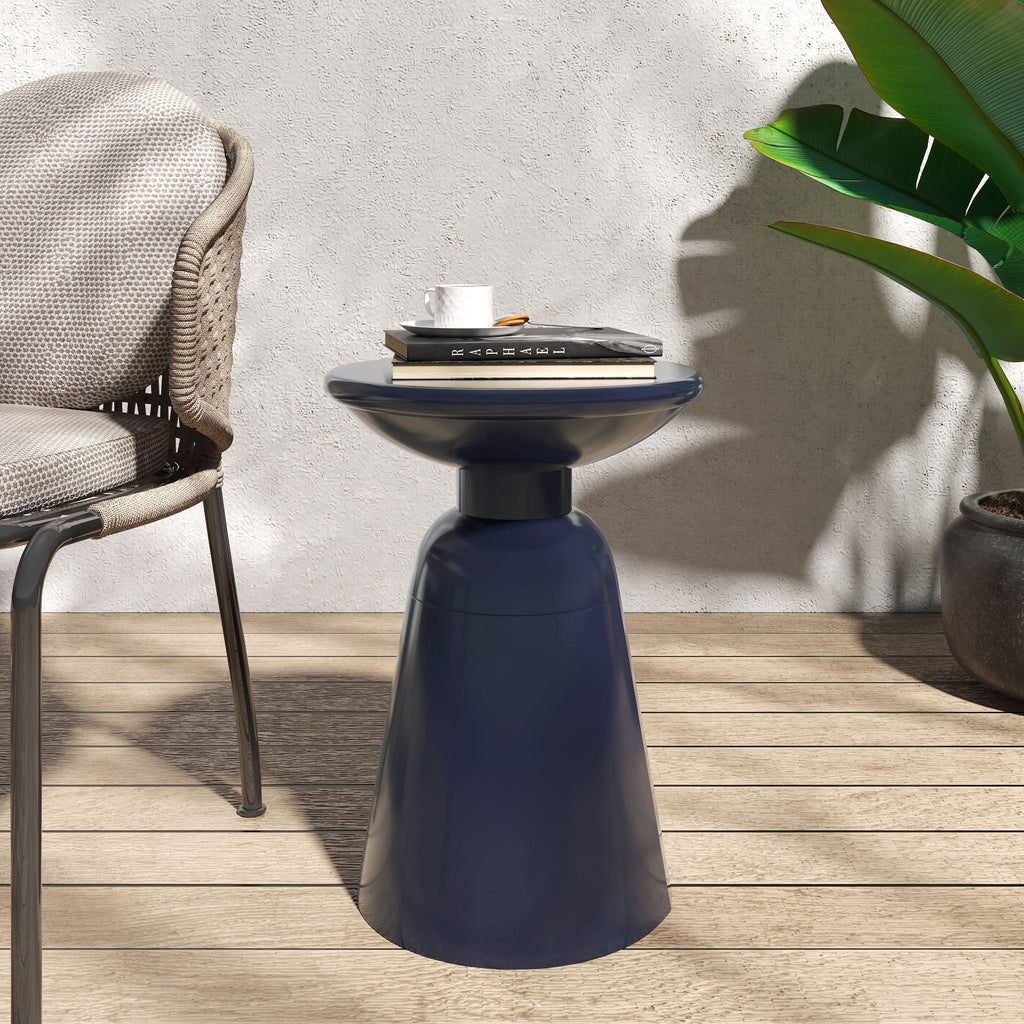 Outdoor Modern Metal End Large Table, view 10