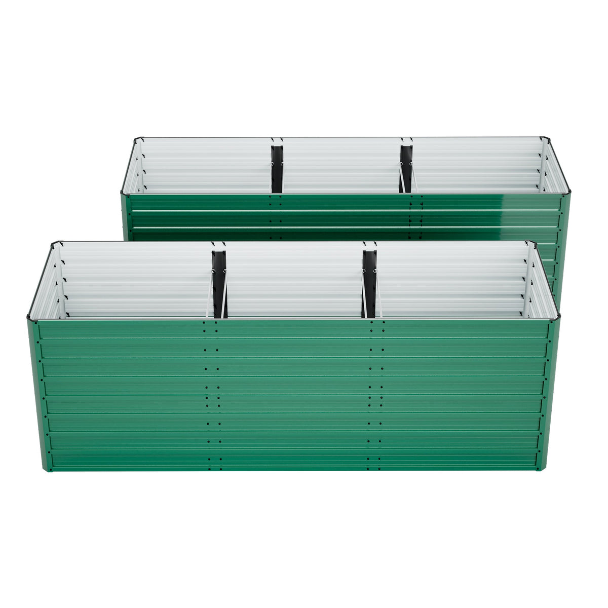 2-Pack 93.7" x 31.5" x 32.3" Raised Garden Bed with Ergonomic No-Bend Design, view 9