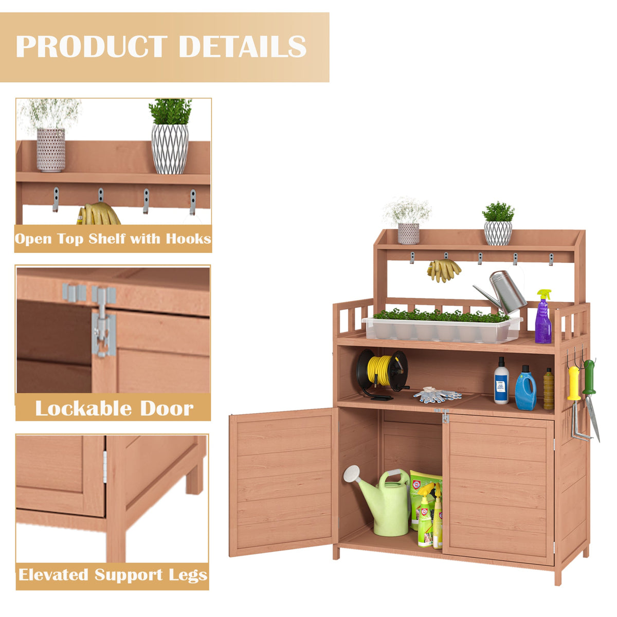 Potting Bench Outdoor Gardening Table, view 6