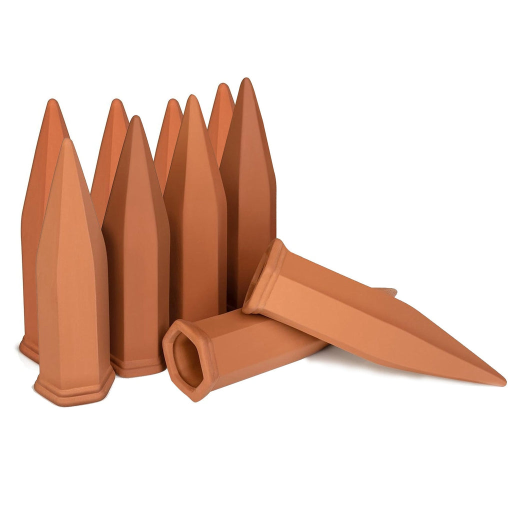 10Pack Plant Watering Spikes Terracotta Automatic Watering Devices with Slow Release Control Plant Waterer