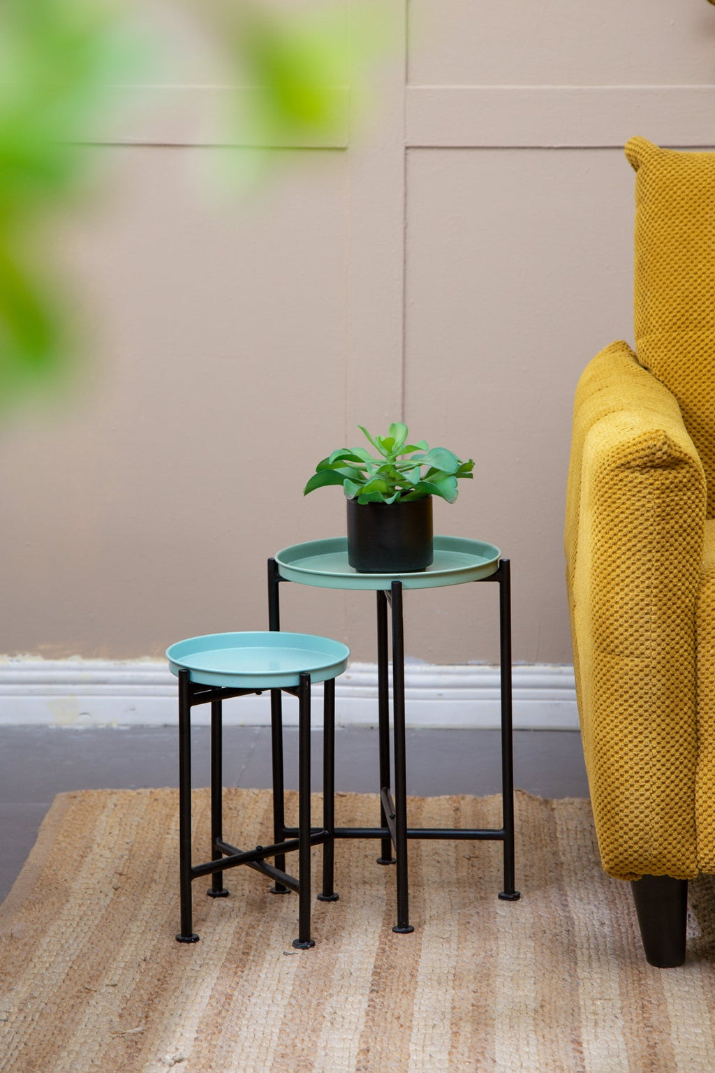 Set of 4 multicolor nesting plant stands, view 10