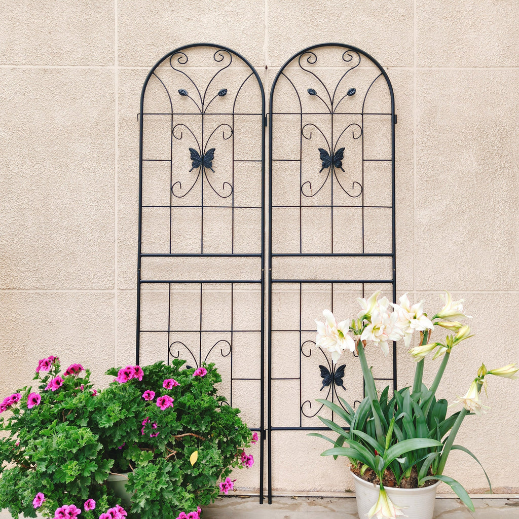 2 Pack Metal Garden Trellis 71" x 19.7" Rustproof Outdoor Support, view 2