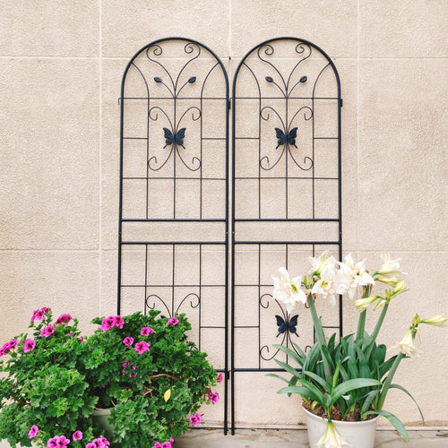2 Pack Metal Garden Trellis 71" x 19.7" Rustproof Outdoor Support, view 2