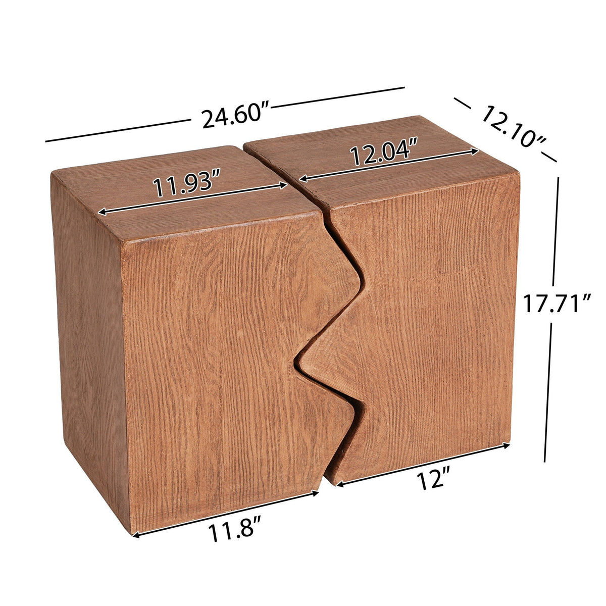 Rectangular Outdoor Indoor Accent Side Table (Set of 2), view 3