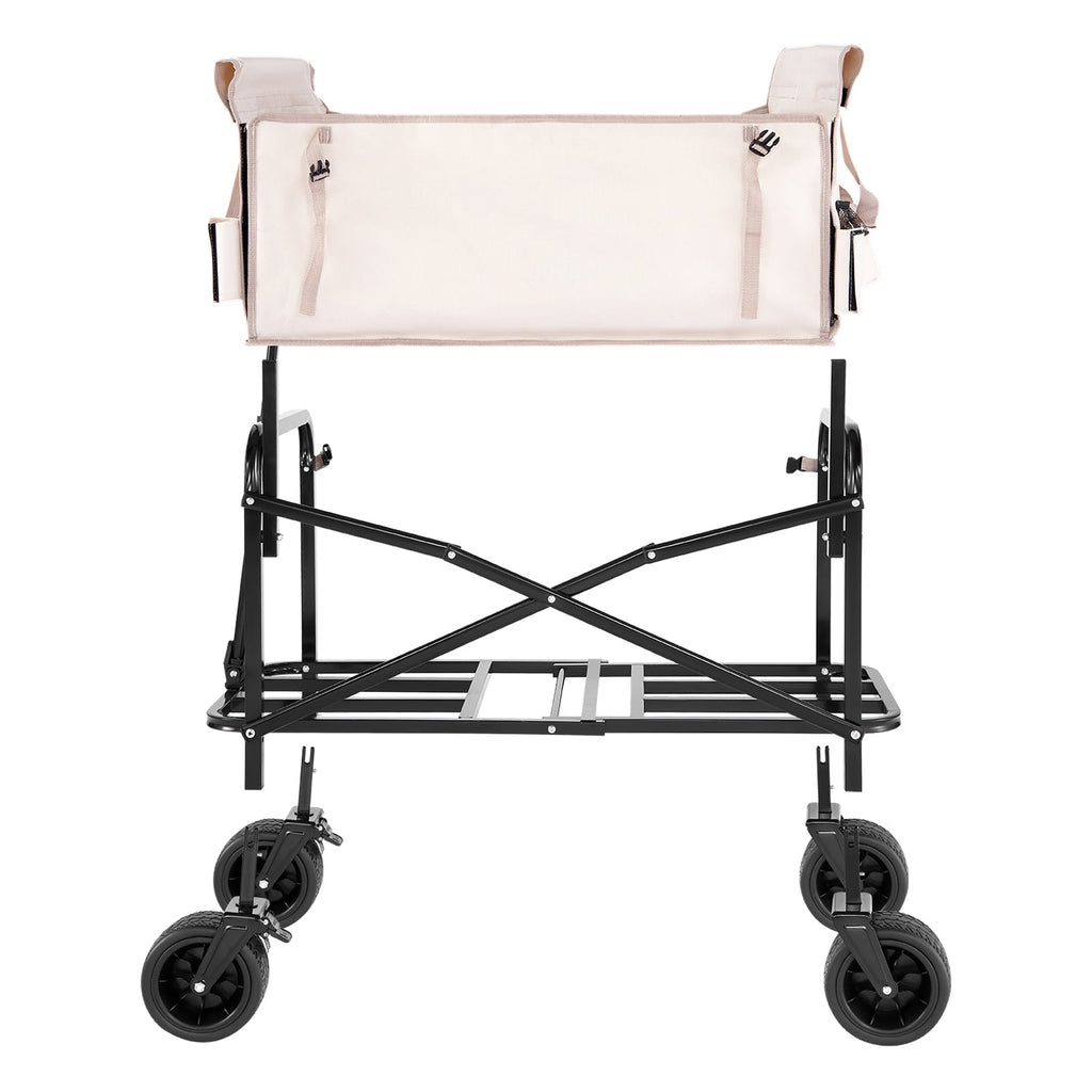 Foldable Steel Garden Wagon Cart with Bench Conversion - Q235 Steel & Oxford, view 8