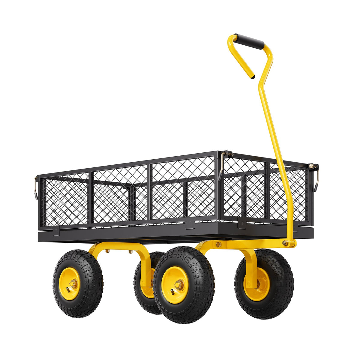 900 Lbs Heavy Duty Steel Garden Cart with Removable Sides - Green, view 3