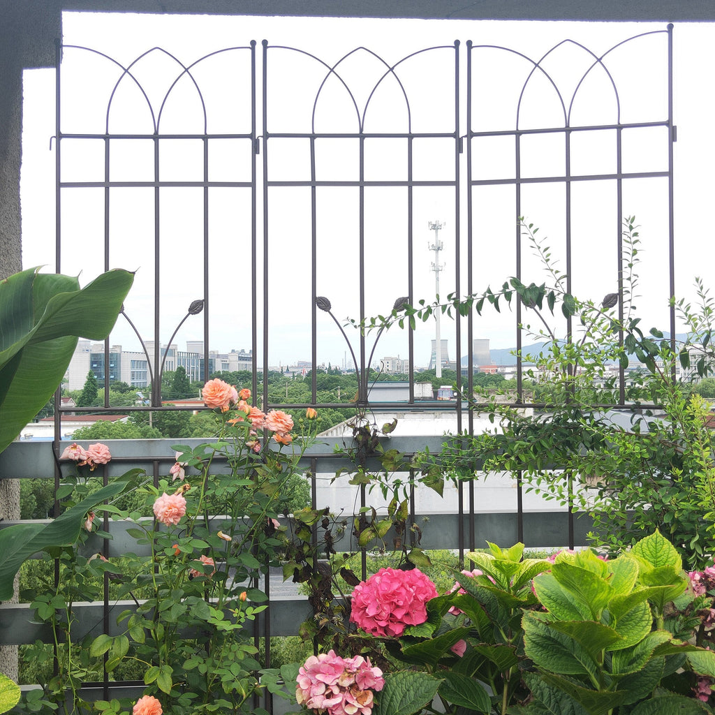 4 Pack Metal Garden Trellis – Brown or Black, view 8