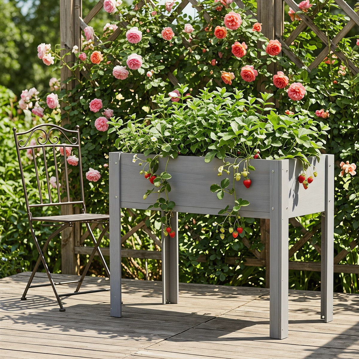 Raised Garden Bed With Legs, Elevated Planter Box For Outdoor Plants, view 10