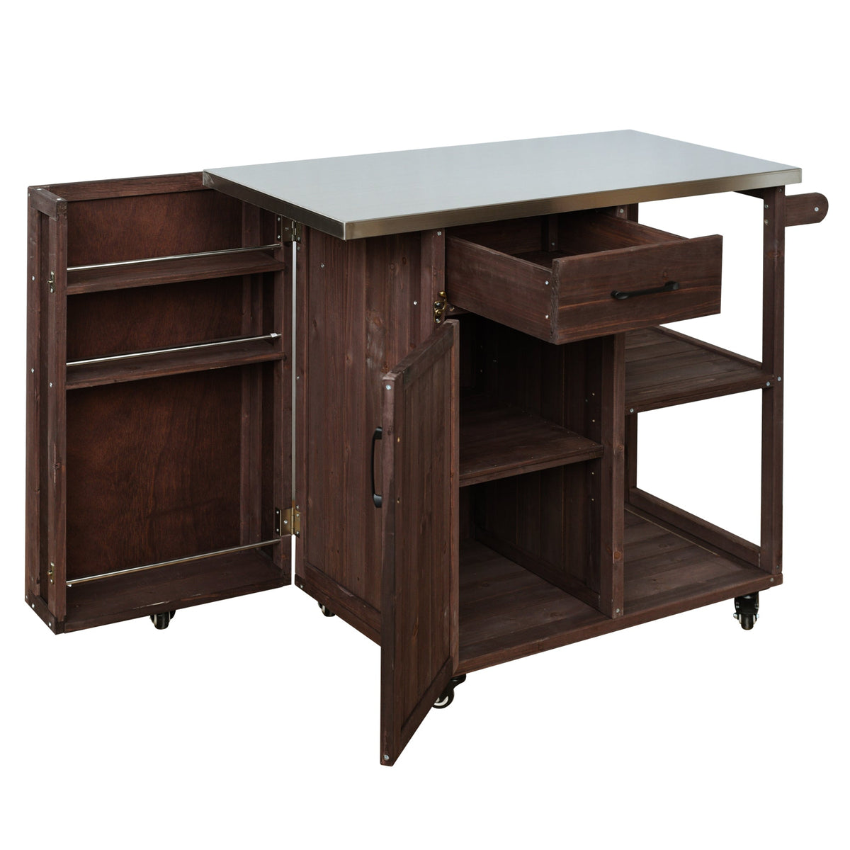 Outdoor Kitchen Island Fir Wood Prep Station, view 6