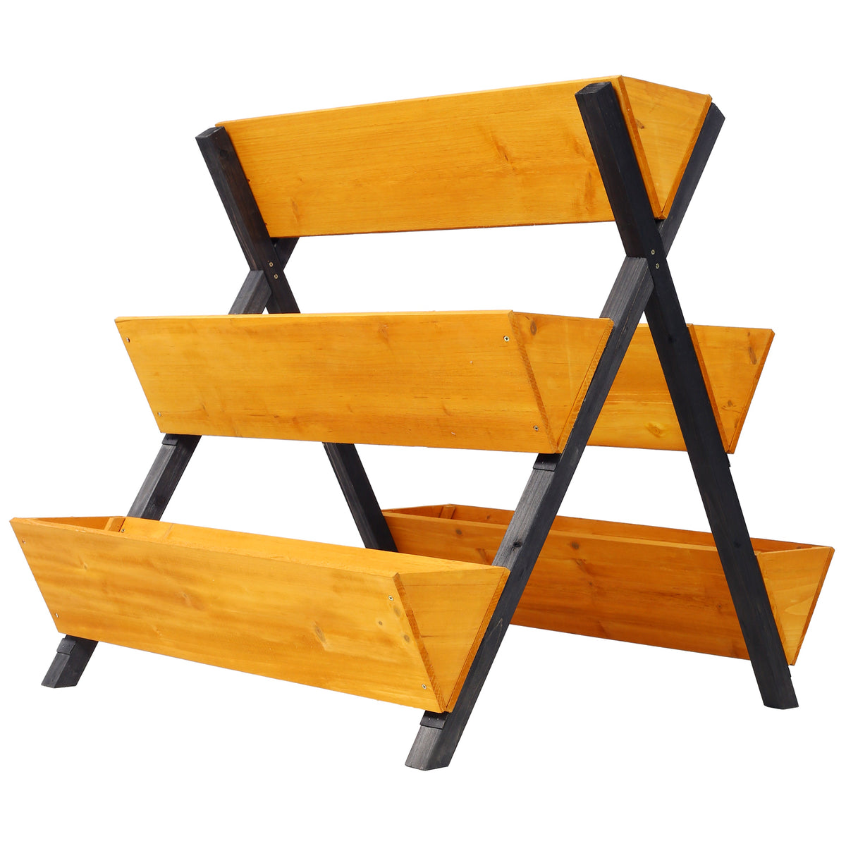 3 Tiers Wooden Vertical Raised Garden Bed with Legs, view 6