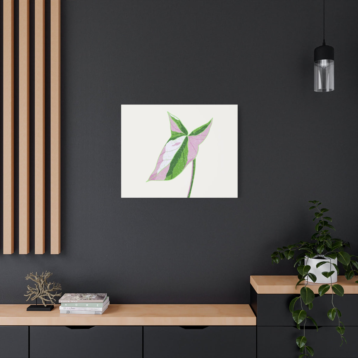 Syngonium Tricolor Canvas Print – Botanical Wall Art