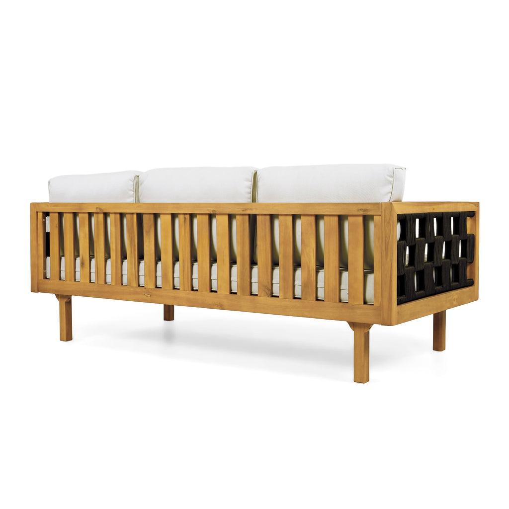 Three-Seater Outdoor Daybed - Acacia Wood Teak Finish Frame, view 7