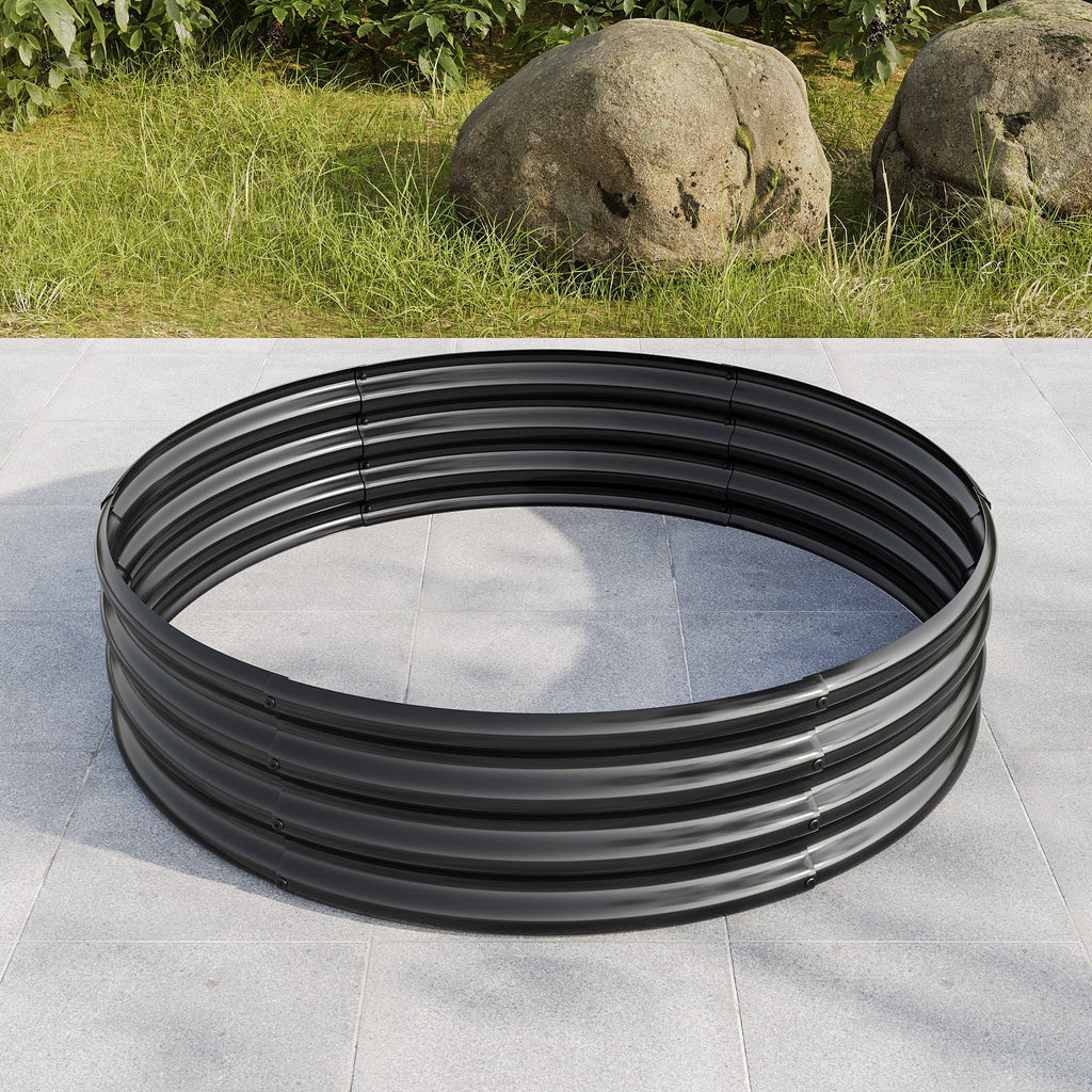 2PCS 47.24" Round Raised Garden Beds for Outdoor Gardening, view 2