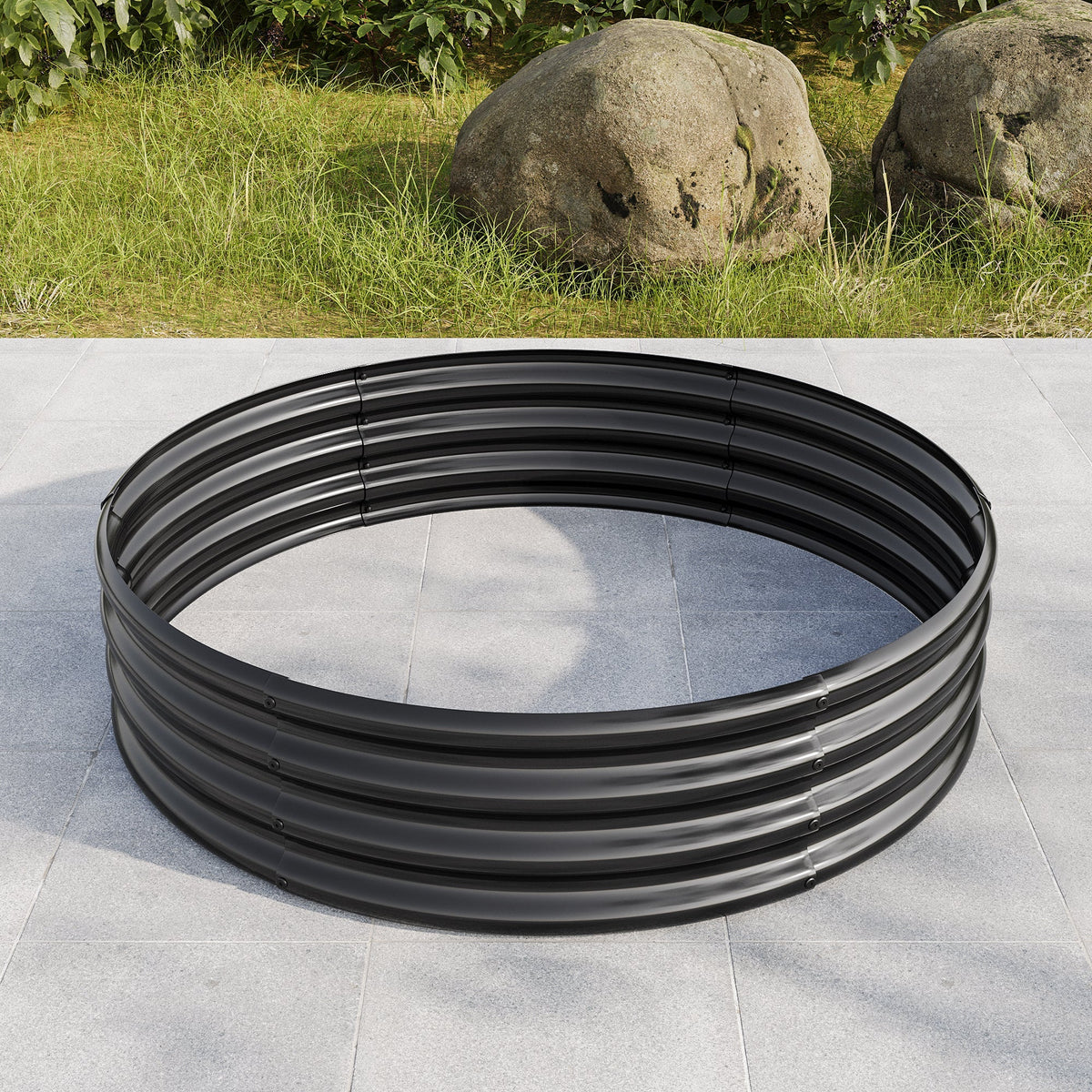 2PCS 47.24" Round Raised Garden Beds for Outdoor Gardening, view 2