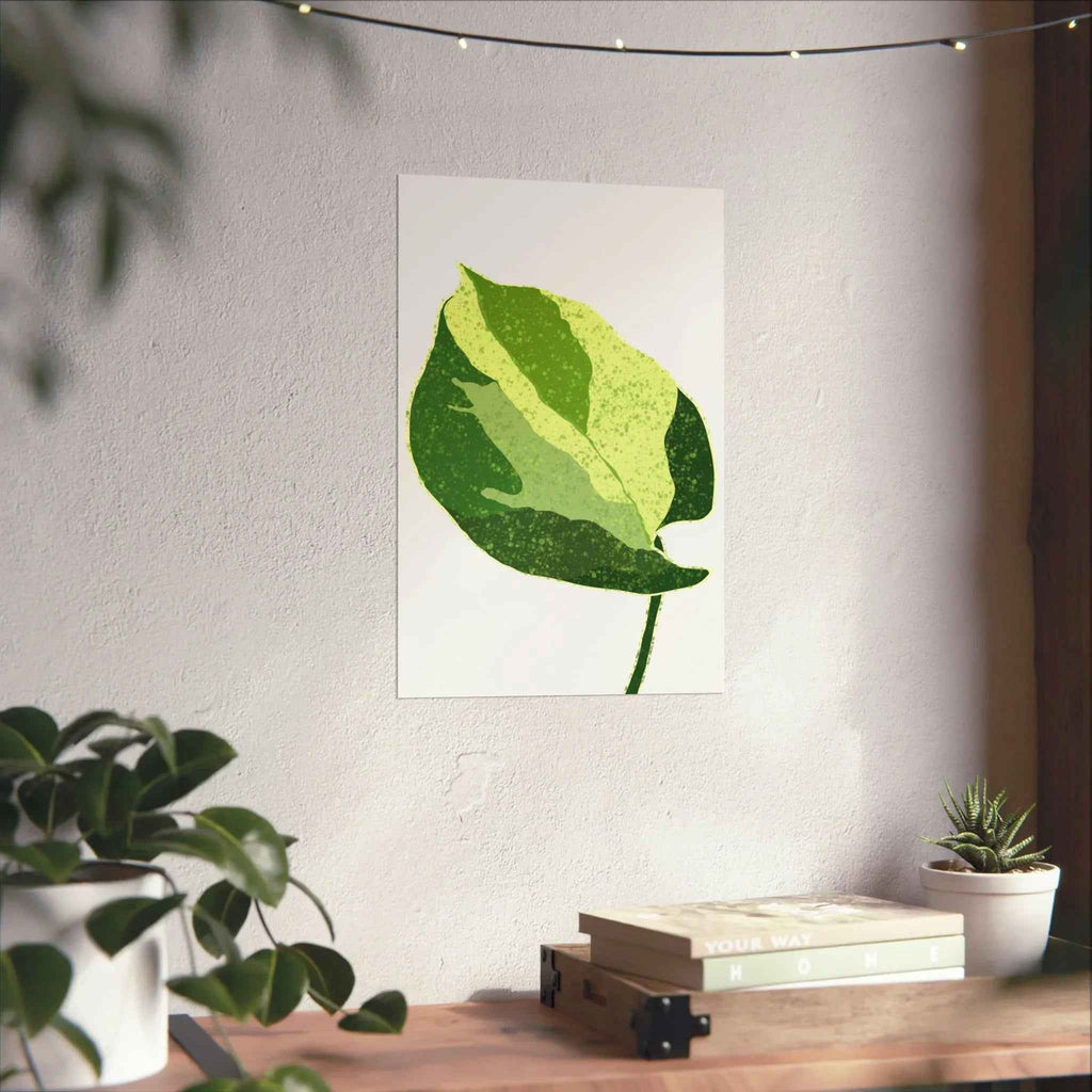 Manjula Pothos Illustrated Botanical Print – Unframed Wall Art, view 11