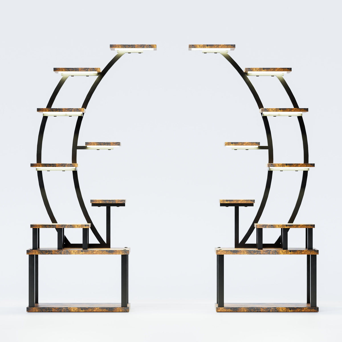 9-tier plant stand with 5 adjustable grow lights, view 8